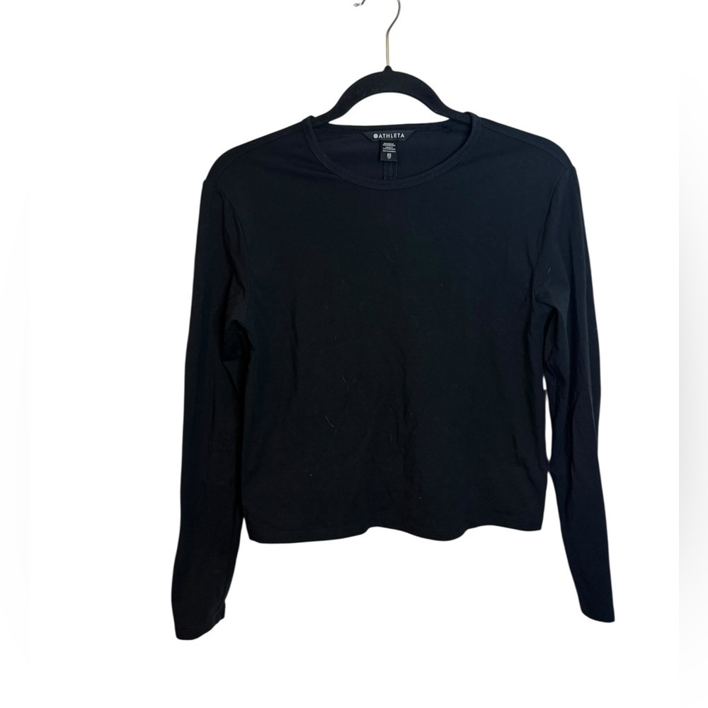 Athleta Black Long Sleeve Essential Top